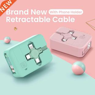 4in1 Retractable USB Type C Micro USB Cable for iPhone 1 12