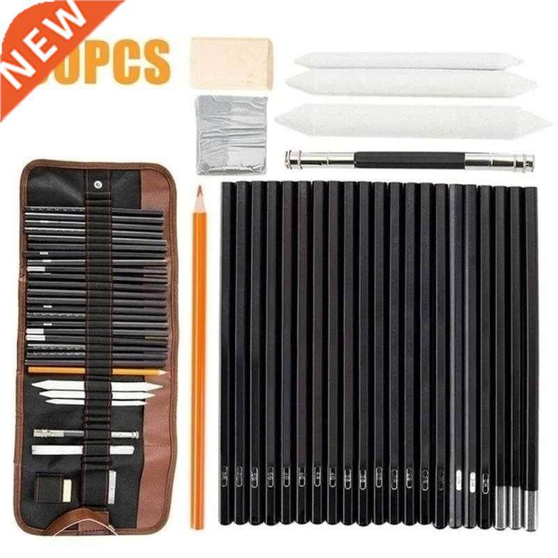 30pcs Drawing Beginner Sketch Set Charcoal Pencil Art Painti