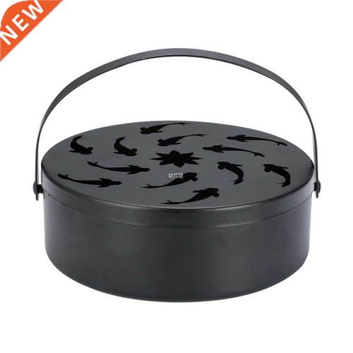 Heat Resistant Portable Round Wrought Iron Incense Burner Wi