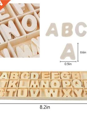 B0KB 216Pcs Mini Wooden Capital Letters and Numbers Set