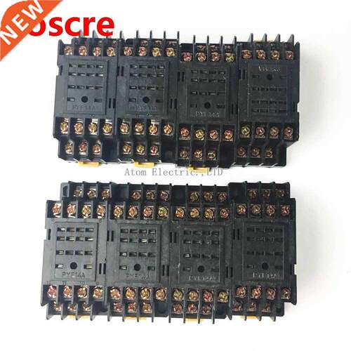 10pcs PYF14A 14 Pin Terminal Relay Socket Base Black for MY4