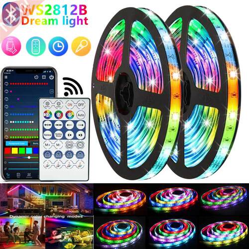 LED Strip Lights 1M-0M WS2812B USB 5050 RGB Bluetooth Infra