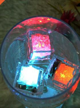 Hot 1pcs LED Ice Cubes Lights Multicolor LED Liquid Sensor