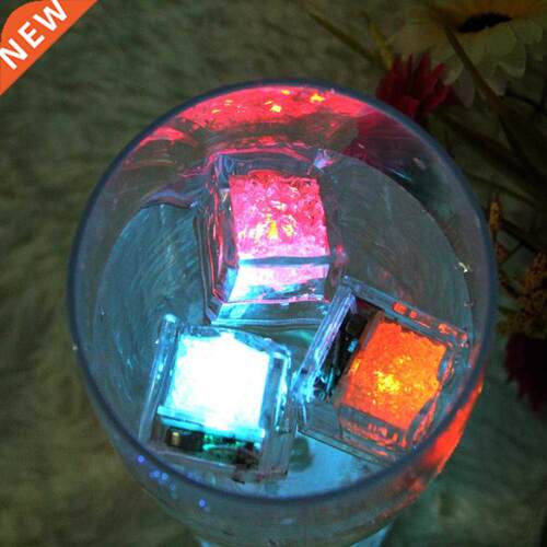 Hot 1pcs LED Ice Cubes Lights Multicolor LED Liquid Sensor