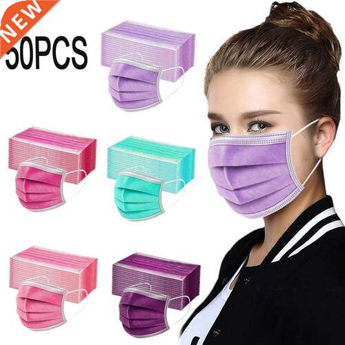 50pcs Adult Blue Designer Fasemask For Germ Protection Ship