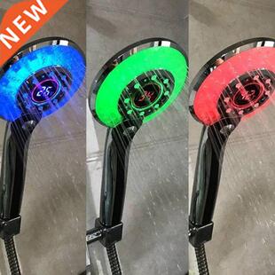 Digital Bathroom 3 Color Changing LED Shower Head Temperatur