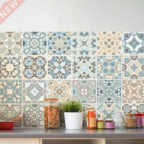24pcs Modern Simplicity Waterproof Tiles Mosaic Wall Sticker