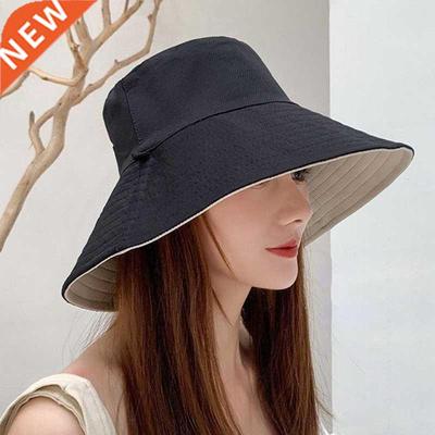 Foldable Double-sided Bucket Hat Fisherman Sun Hat For Women