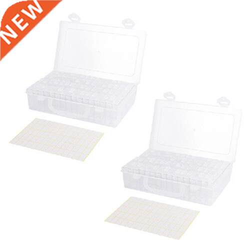 2X 64 Lattices Adjustable Plastic Storage Box Storage Box