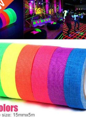 6pcs/Set Fluorescent Tape UV Blacklight Reactive Glow in