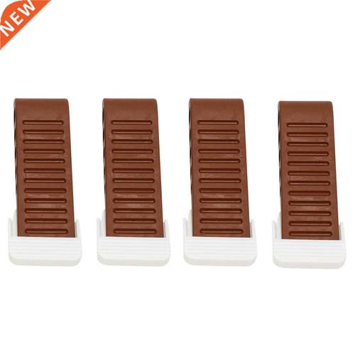 4PCS Rubber Door Stopper, Door Stop Wedge with Door Holder,