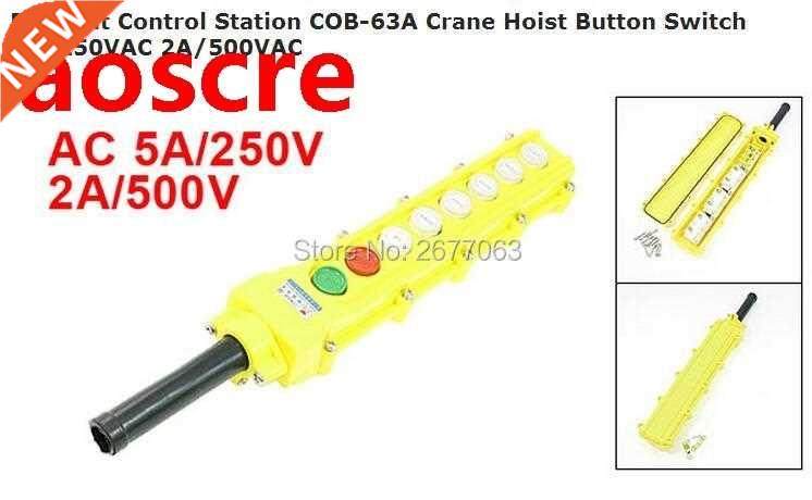 Pendant Control Station COB-63A Crane Hoist Button Switch 5A