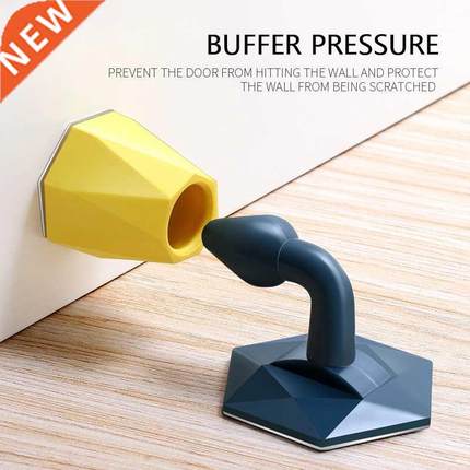 New Silicone Door Stop Household Adhesive Door Wall Buffer P
