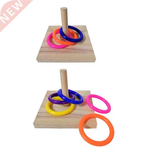 Bird Parrot Wooden Platform Plastic Ring Intelligence