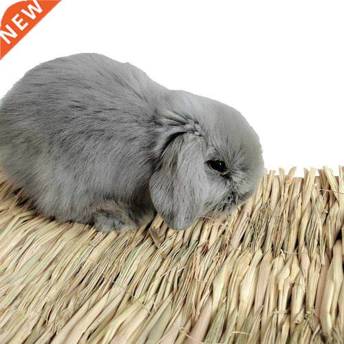 Home Animal Chew Toy Bed Natural Woven Grass Mats Bunny