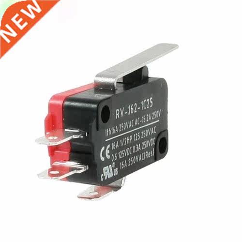 AC 250V 16A SPDT Short Straight Hinge Lever Momentary Miniat