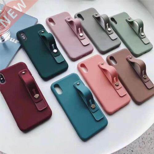 1PC Finger Ring Phone Holder Candy Plain Color Wrist Band