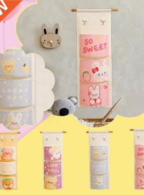 3 Pockets Wall Door Hanging Organizer Storage Bags Linen