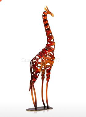 Toorts New Brnd Metl Figurine Iron brided Girffe