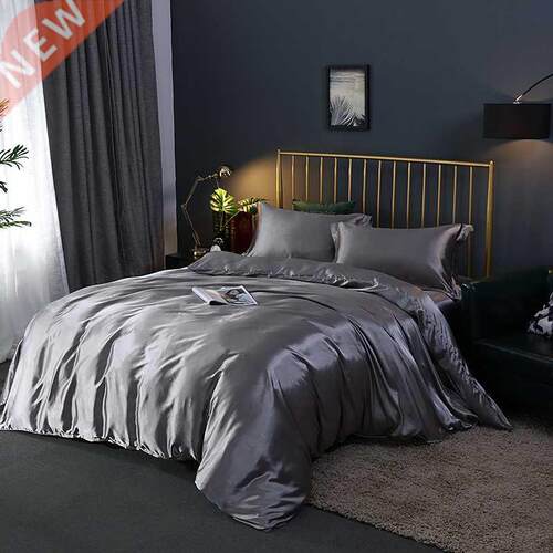 Rayon Bedding Sets Luxury Duvet ver Set Solid Color Bed Shee