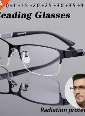 Men Titanium alloy Reading Glasses Non spheri 12 Layer Co