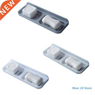 Double Grid Soap Dishes Drawer Sponge Rack for Kitchen Bathr