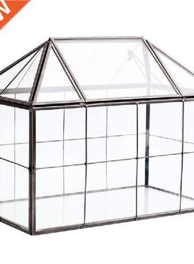 Glass Glass Terrarium Handmade House Shape Geometric Glass