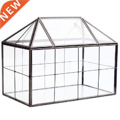 Glass Glass Terrarium Handmade House Shape Geometric Glass