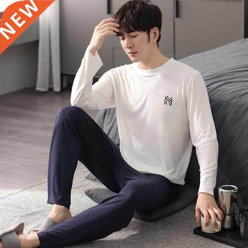 M-4XL Modal Pajamas For Men New Autumn Home Clothes Loose Ma
