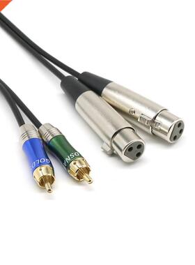 HIPERDEAL Dual XLR Male to Dual RCA Female Patch Cable 2