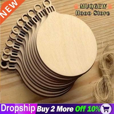 WOODen TAgS ChrISTmAS BAllS DeCOr ArT CrAfTS OrnAmenTS DIY S