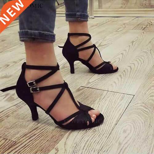 Zapatos de baile de Salsa para mujer, calzado de saté