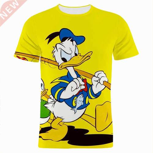 Boy Girl Kids T-shirts Donald Duck Cartoon Anime D Print W