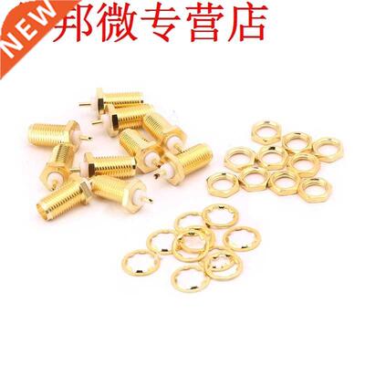 10Pcs/Set SMA-KY RF Connectors SMA Female Nut Bulkhead Handl