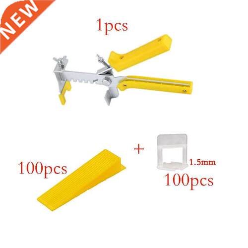100pcs Tile Leveling System 1 Wedges Pliers+100 Wedges Tile