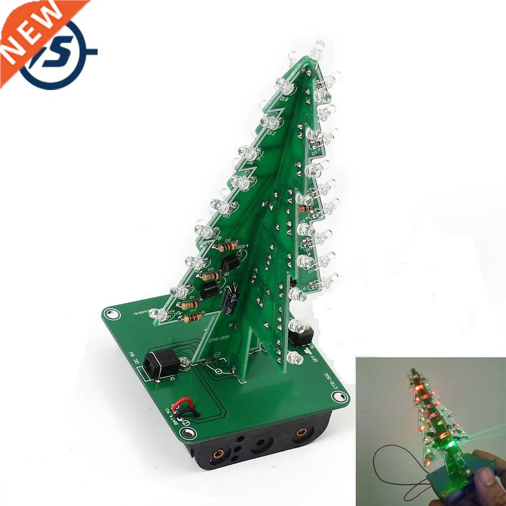 DIY Electronic Kit 7 Colors 3D Christmas Tree LED Flash Kit