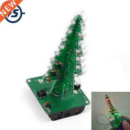 DIY Electronic Kit 7 Colors 3D Christmas Tree LED Flash Kit