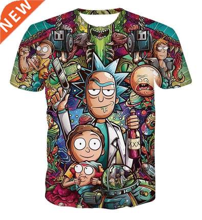 Rick Morty Fashion Tops Tees男女3D短袖T恤 women men T-shirt