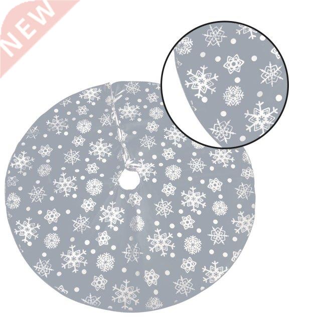 Christmas Tree Skirt 122CM Home Office Shop Snowflake Patter