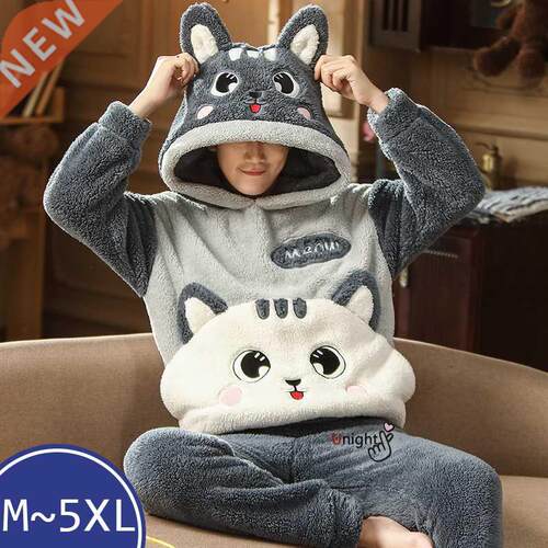 Hot Men's Pajamas Sleep Clothes Pyjamas Sweatshirt Winter Wa