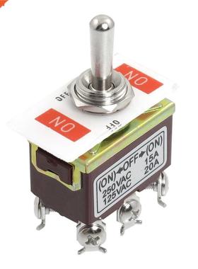 Interrupteur à bascule momentané DPDT 3 positions de haute