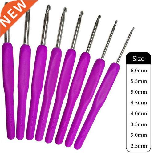 8Pcs/set Different Sizes Soft Plastic Handle Home Aluminum D
