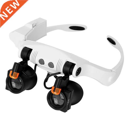LED Magnifier Glasses Magnifier Cold Warm Light Magnifying G