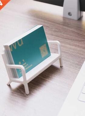 Simple White Bench Style Business Card Holder Stand Case Mod