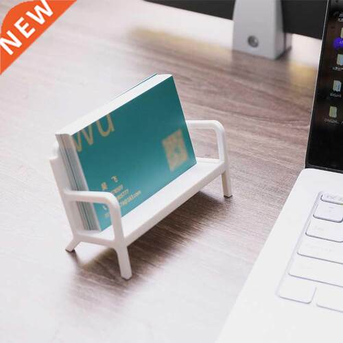 Simple White Bench Style Business Card Holder Stand Case Mod