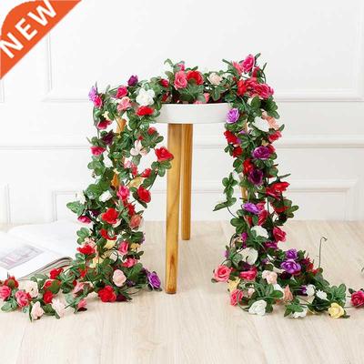 250cm long artificial rose flowers vine autumn cane backdrop