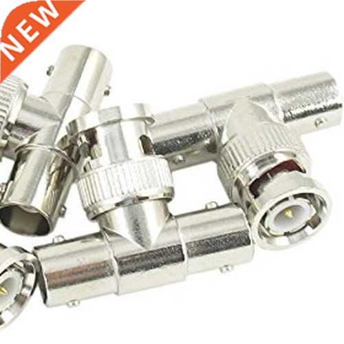T Shape 3 Way BNC Male to 2 Female RF Coaxial Adapter (Pack