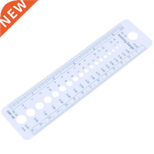 Knitting Needle Gauge Inch cm Ruler 2-10mm Sew Ruler Tools M