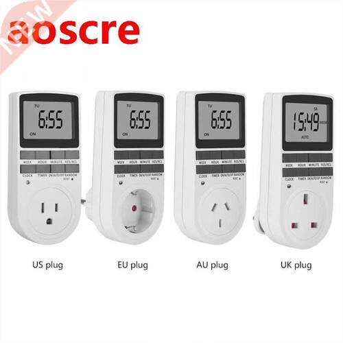 12/24-hour Timer Switch Socket Summer Time/Random Function M