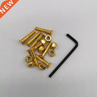 1inch black and gold color skateboard screws + L tool skate